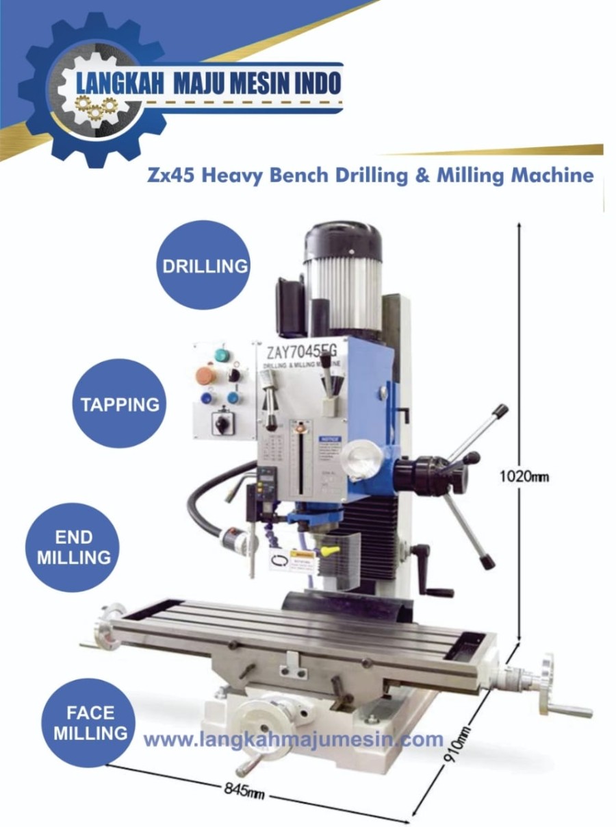 Mesin ZAY7045FG Heavy Bench Drilling & Milling Machine